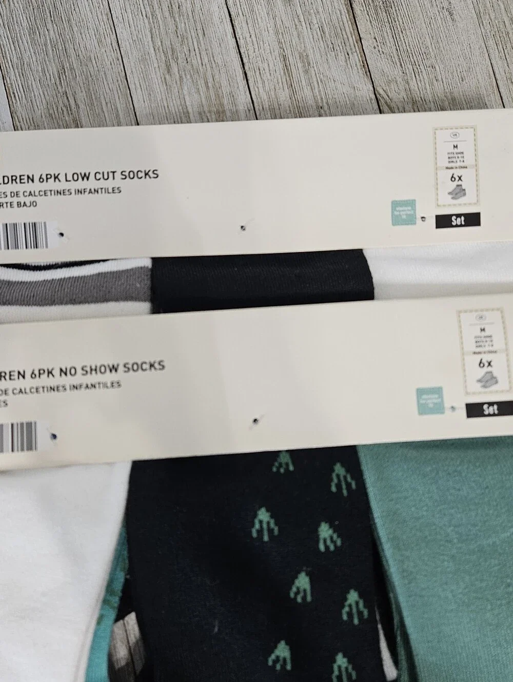 2 - 6 Packs Low Cut Socks Size M 6X Boys 8-10 Girls 7-8  No Show Socks by L&D Wh